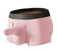 KWTF Homme Sexy Long pénis Sac Boxer Culotte Pictogramme surélevé sous-vêtements Hommes Culotte éléphant Nez Boxershorts Longue Culotte surélevée