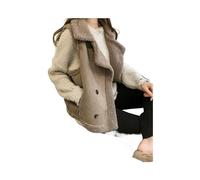 KWTF Mode Chaud Fourrure Gilet pour Femmes élégant sans Manches col Rabattu Vestes Hiver Chic décontracté Faux Cuir Gilet Gilets