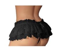 KWTF Sissy - sous-vêtements en Dentelle pour Hommes, Mini Jupe à Volants, Costume croisé, Culotte, String, Slip de Bikini pour Hommes Gays