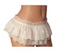KWTF Sissy - sous-vêtements en Dentelle pour Hommes, Mini Jupe à Volants, Costume croisé, Culotte, String, Slip de Bikini pour Hommes Gays