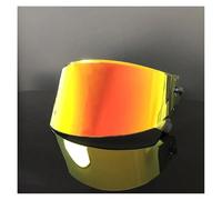 KWTN Moto Visière de casque de moto anti-UV en polycarbonate, lentille de remplacement for Shark Race-R Pro GP (transparente)(Red Gold)