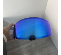 KWTN Moto Visière HJ20M for casque de moto HJC HJ20M C70, FG-17, FG-ST, IS-17, protection UV (argentée, for le jour)(Deep Blue-for Day)