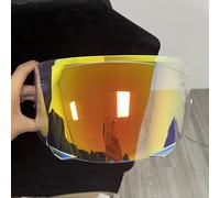 KWTN Moto YOURNAME Visière for HJC HJ33, i90, i91 visière faciale protégée contre les UV Visera Casco Moto Visera Casco Moto (Argent-Pour la journée)(Clear Red-for Day+Night)