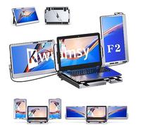 Kwumsy Triple Ordinateur Portable Monitor Extender - Rotation 360 ° F2 Portable Ordinateur Portable Screen Extender Vertical avec Support en Alliage d'aluminium 14" IPS FHD 1080P pour PS5 Compatible