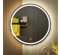 KWW 70 cm LED Salle de Bain Vanity Mirror, Température de Couleur Réglable, Lumière Anti - Brouillard, Facile à Installer, Miroir de Vanité Mural avec Bouton Tactile Intelligent
