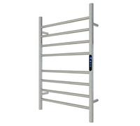 KWW Porte-serviettes chauffant, télécommande avec application Tuya, chauffe-serviettes avec minuterie, chauffe-serviettes mural pour salle de bain (poli, 7 bars)