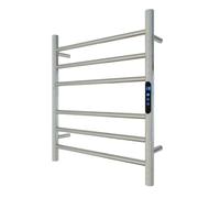 KWW Porte-serviettes chauffant, télécommande avec application Tuya, chauffe-serviettes avec minuterie, chauffe-serviettes mural pour salle de bain (poli, 5 barres)