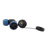 KWWEWEB Connecteur de Fil étanche SP20 IP68, Type Droit et coudé carré/Bride/écrou/Prise de Panneau Bout à Bout, connecteur de câble de soudage 1 pièce(Elbow Nut Type,1 PCS_7P)