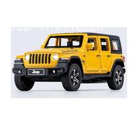 KWZGHOLJ Modèle De Voiture À Échelle Modèle Réduit De Voiture en Alliage Moulé sous Pression for Jeep Wrangler Rubicon 1:32 Objets De Collection Décoration Véhicules à Moteur(Yellow)