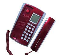 KX~071 Téléphone filaire de bureau Affichage LED Fixe Téléphone fixe Mémoire d'appel Dernier numéro Recomposition murale Écran LCD