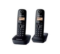 KX-TG1612 - Téléphone sans fil avec ID d'appelant - DECT - (conférence) à trois capacité d'appel - gris charbon + combiné supplémentaire