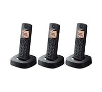 KX-TGC313SP - Téléphone sans fil avec ID d'appelant/appel en instance - DECTGAP - noir + 2 combinés supplémentaires