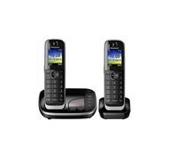 KX-TGJ322GB - Téléphone sans fil - système de répondeur avec ID d'appelant - DECT - noir + combiné supplémentaire