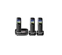 KX-TGJ323GB - Téléphone sans fil - système de répondeur avec ID d'appelant - DECT - noir + 2 combinés supplémentaires