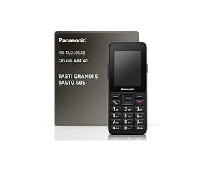 KX-TU260EXB Téléphone pour Seniors 4G avec Bouton SOS Noir
