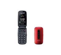 KX-TU456EXRE - Téléphone mobile à clapet pour les personnes âgées, appareil photo, construction robuste, rouge