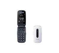 KX-TU456EXWE - Téléphone mobile à clapet pour les personnes âgées, appareil photo, construction robuste, blanc