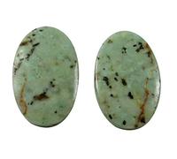 Kx84-B084Z3HS11 Paire de cabochons ovales en vrac Turquoise 24,3 carats