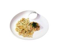 Kx9Lb8d assiettes de service Assiette ronde en céramique blanche pure, assiette de Service universelle, vaisselle créative personnalisée chinoise assiettes de pâtes
