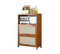 Kx9Lb8d Buffet Buffet de Cuisine Marron à 3 Niveaux avec Compartiments Rangement for café et thé, Hauteur 70 cm Buffets
