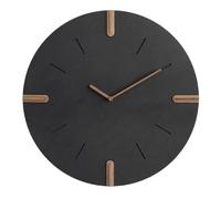 Kx9Lb8d Horloge Murale analogique Horloge Murale Minimaliste, silencieuse, alimentée par Piles, Haute compatibilité(Large Black Round Shape)
