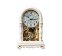 Kx9Lb8d Horloges de décoration Grande Horloge Ancienne rétro Chinoise, Affichage de l'heure et la Musique, for cheminée, étagère, Bureau(Blanc)