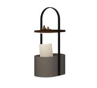 Kx9Lb8d Lampe sur pied Lampadaire avec étagères en bois massif, lampadaire moderne 3 températures de couleur for salon, chambre à coucher(Grigio)