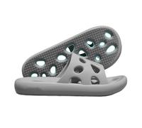 Kx9Lb8d Pantoufles de salle de bain Fashion Unisex Shower Shoes Soft Lightweight Bath Slippers with Drainage Holes Quick Dry Non Slip Indoor Outdoor Use Pantoufles d'intérieur(Gris,Alpha XXX-Large)
