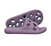 Kx9Lb8d Pantoufles de salle de bain Fashion Unisex Shower Shoes Soft Lightweight Bath Slippers with Drainage Holes Quick Dry Non Slip Indoor Outdoor Use Pantoufles d'intérieur(Purple,Alpha Medium)
