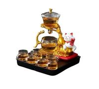 Kx9Lb8d Pichet d’eau Service à thé en verre for usage domestique avec un design créatif, une séparation automatique du et plateau Carafe à eau