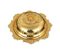 Kx9Lb8d Porte-beurre Beurrier créatif de style européen, couvercle rond en métal, assiette à collation, boîte conservation du fromage, grande capacité, vaisselle cuisine Beurriers