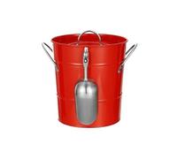 Kx9Lb8d Seau à Glace pour Cocktails Seau à Glace en Acier Inoxydable avec Couvercle, Seau Portable, for Champagne, bière, granulés de Haute Couleur(Red)