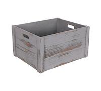 Kx9Lb8d Stockage de vinyle Caisse de rangement for disques vinyles, mallette for rétro Vintage avec poignée, support for album en bois, boîte for étagère pour support de disque(Grigio)