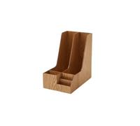 Kx9Lb8d Support de fichiers Organiseur de Bureau, 2 Compartiments verticaux et 3 Porte-stylos for Le la Maison Bacs à courrier(Natural)