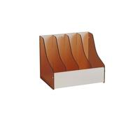 Kx9Lb8d Support de fichiers Porte-revues en Acrylique, 4 Compartiments, for Documents Papier et Magazines Bacs à courrier(Blanc)