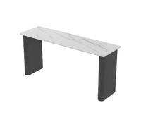 Kx9Lb8d Table Haute Home Rock Slab Bar Table with Metal Legs Commercial Balcony Long Narrow Pub Height(Multi-Colored)