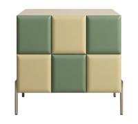 Kx9Lb8d Tables de Nuit Table de Chevet à Deux tiroirs avec Pieds en métal Panneau surélevé for Le Rangement la Chambre Coucher(Green,Petit)