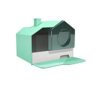 Kx9Lb8d Toilettes pour Animaux Bac à litière for Chat, bac surdimensionné entièrement fermé for Grands Chats et Plusieurs, for Facile Nettoyer avec Pelle Tapis Bacs à litière Standards(Green)