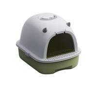 Kx9Lb8d Toilettes pour Animaux Petit bac à litière entièrement fermé avec tiroir et Couvercle Anti-Fuite sans Odeur, Facile Installer Nettoyer Bacs à litière Standards(Green)
