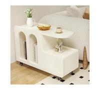 Kx9Lb8d Unité de Rangement latérale pour canapé Table d'appoint Mobile de Style crème, Chariot, for canapé, Basse avec roulettes, Armoire latérale for Chambre à Coucher, Rangement du Salon