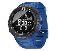 KXAITO 6256 Montre de sport militaire étanche pour homme avec affichage de la date et affichage de la date, affichage LED, alarme, chronomètre, noir foncé, Large
