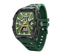 KXAITO Montre de sport pour homme - Mode classique étanche jusqu'à 50 m Double affichage (analogique et numérique) - Veilleuse LED, chronomètre, alarme, 6 options de couleur, vert, Large