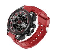 KXAITO Montre militaire étanche pour homme avec affichage de la date, alarme, chronomètre et affichage de la date, 6092_Rouge, Large, Militaire