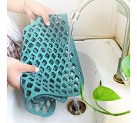 KXAOXGRC Coussin de Drainage d'évier de Cuisine en Silicone Tapis de Grille d'évier Cuisine en Silicone, résistant à la Chaleur, Lavable au Lave-Vaisselle, 62.5x33x1CM