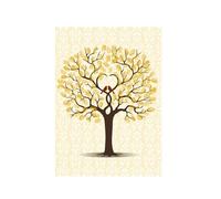 KXAOXGRC Imprintes digitales Arbre Toile Livre d'invités, Wedding Fingerprint Tree Canvas Guest Book Wall Art Multicolor Multiple Sizes(Color02,40x60cm)