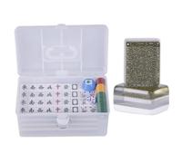 KXAOXGRC Mahjong Chinois, Jeu de Mahjong Chinois en Cristal, 144 tuiles, avec boîte en Plastique et Nappe Noire