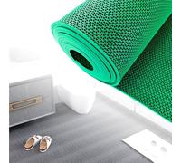 KXAOXGRC Tapis de Sol drainant en PVC, Tapis de Drainage antidérapant en PVC 5 mm Creux Forme S Multicolore, Plusieurs Tailles(Green,120x400x0.5cm)