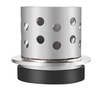 KXAOXGRC Videur de Bouteille de coulée perforée, Tailles Multiples perforées de Base en Caoutchouc d'acier Inoxydable Flacon bâti for investir Vide(3.5 Inx5 in)