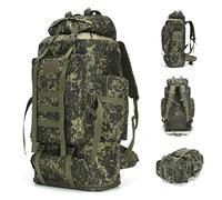 KXBUNQD Sac à dos imperméable Molle 70L/100L Sac à dos de randonnée Grand sac à dos pour voyage, Camouflage Russie, Medium, Sacs à dos de jour