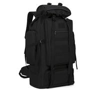 Sac à dos tactique de 100 L pour randonnée, camping, randonnée, randonnée, chasse, sac à dos militaire Molle imperméable, noir